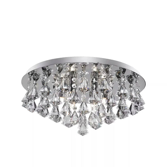 searchlight ceiling lights Hanna 6Lt Flush - Chrome Metal & Clear Crystal - Ceiling Lights searchlight ceiling lights Hanna 6Lt Flush - Chrome Metal & Clear Crystal Ceiling Lights
