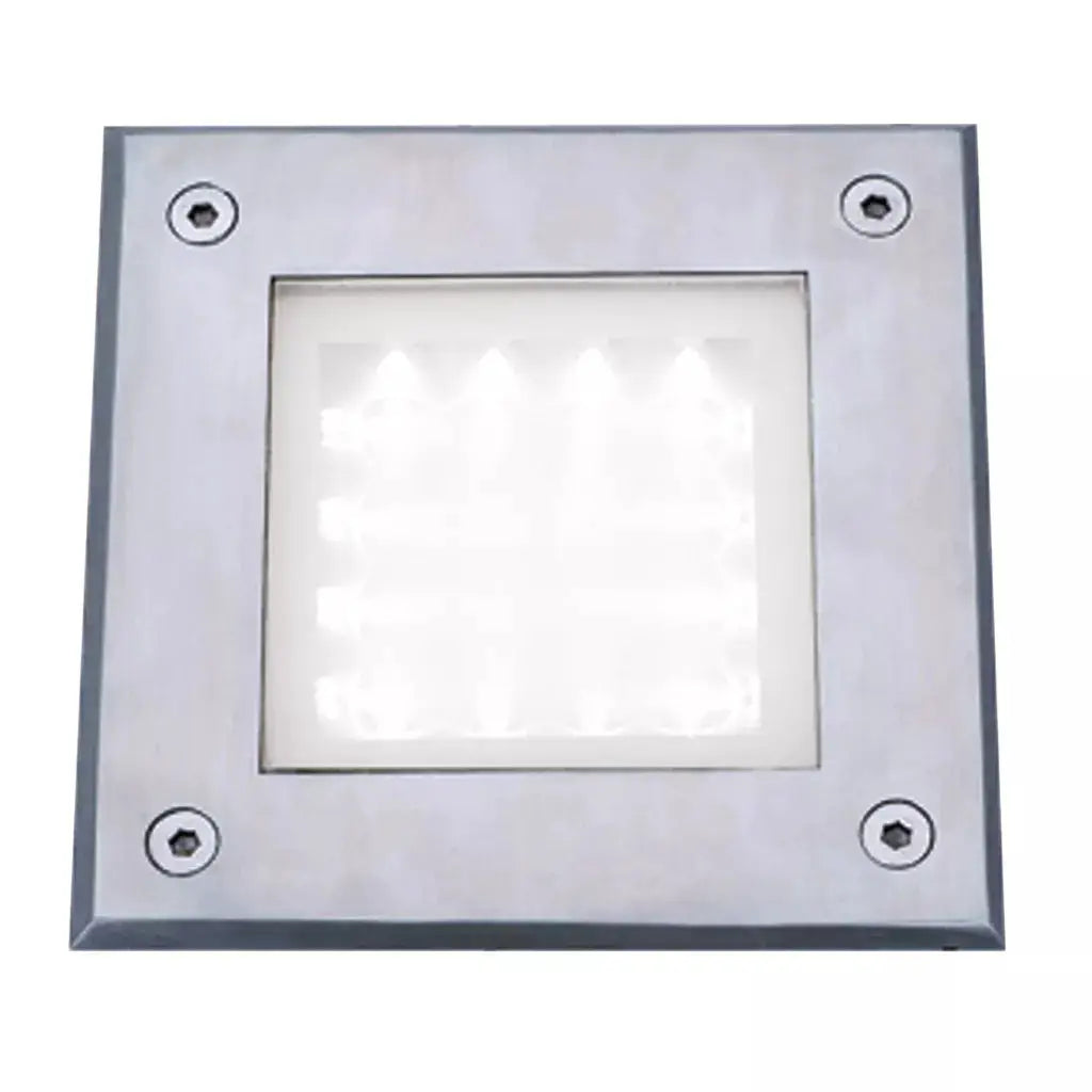 Searchlight Outdoor Bollards Walkover LED Recessed Square Walkover - Stainless Steel - Searchlight Outdoor Bollards Walkover LED Recessed Square Walkover - Stainless Steel