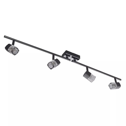 searchlight spots Blocs 4Lt Split Bar Spotlight - Chrome & Clear Glass - searchlight spots Blocs 4Lt Split Bar Spotlight - Chrome & Clear Glass
