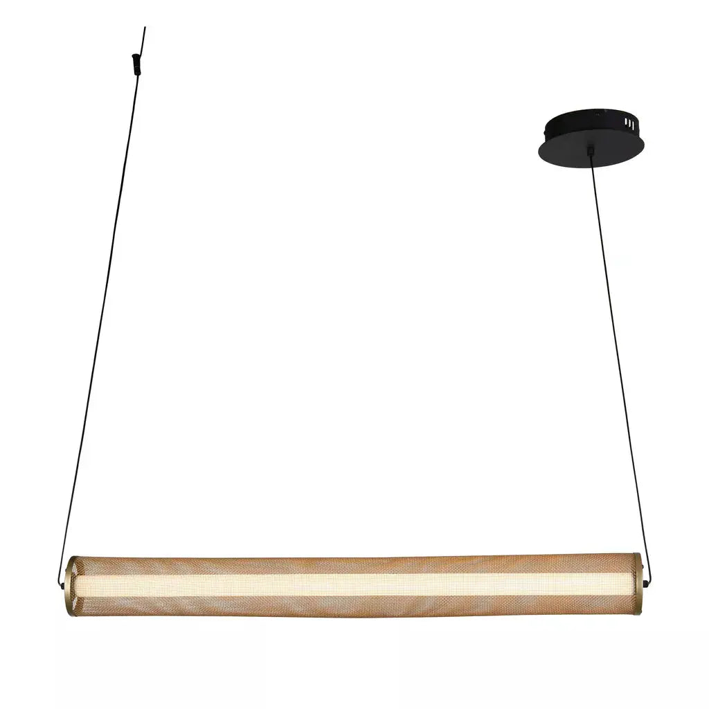 Searchlight Pendant Lights Thread LED Pendant Gold Mesh and Matt Black - Searchlight Pendant Lights Thread LED Pendant Gold Mesh and Matt Black
