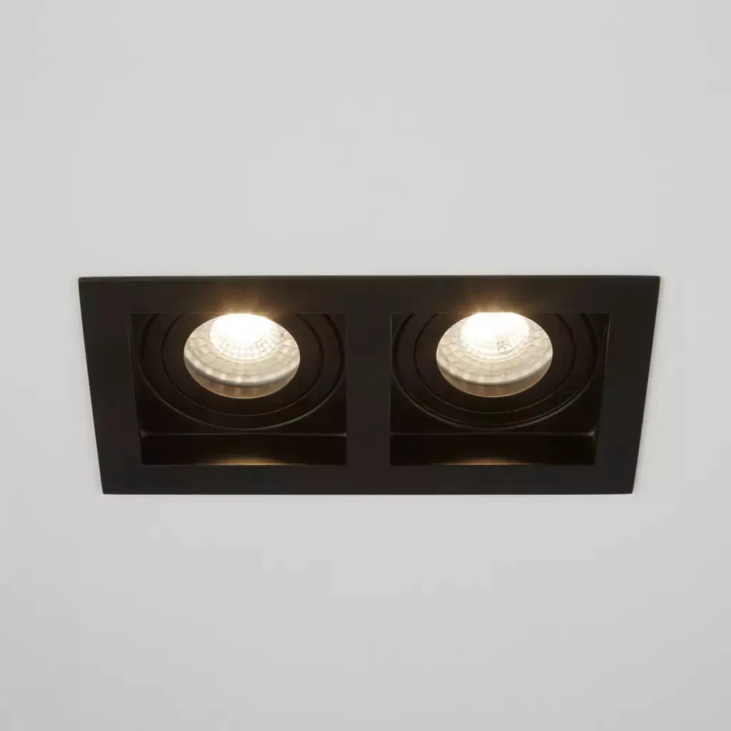 Searchlight Downlights Grid 2 GU10, Black - Searchlight Downlights Grid 2 GU10, Black
