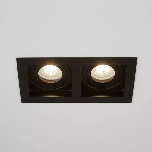 Searchlight Downlights Grid 2 GU10, Black - Searchlight Downlights Grid 2 GU10, Black