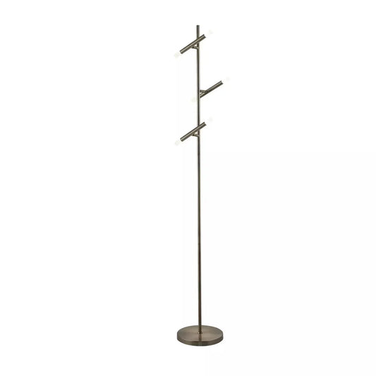 Searchlight Table Lamps Tubes 3Lt Floor Lamp - Satin Nickel Metal - Floor Lamps Searchlight Table Lamps Tubes 3Lt Floor Lamp - Satin Nickel Metal Floor Lamps