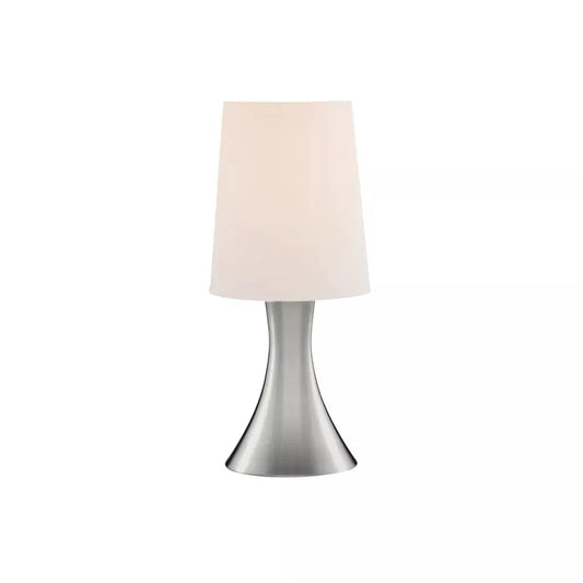 searchlight table lamps Touch Table Lamp - Satin Silver Metal & White Fabric Shade - searchlight table lamps Touch Table Lamp - Satin Silver Metal & White Fabric Shade