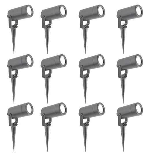 searchlight Outdoor Spike Lights Promo Pack of 12 - 5010GY - searchlight Outdoor Spike Lights Promo Pack of 12 - 5010GY