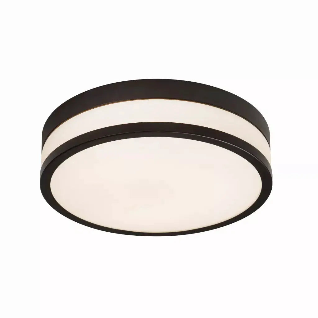 Searchlight Banda 35 IP44, 24W, 3000k, TRIAC, White & Glass - Ceiling Lights Searchlight Banda 35 IP44, 24W, 3000k, TRIAC, White & Glass Ceiling Lights
