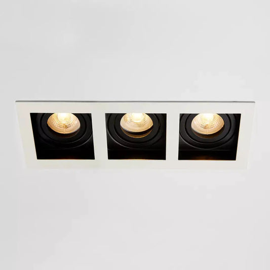 Searchlight Downlights Grid 3 GU10, White / Black - Searchlight Downlights Grid 3 GU10, White / Black
