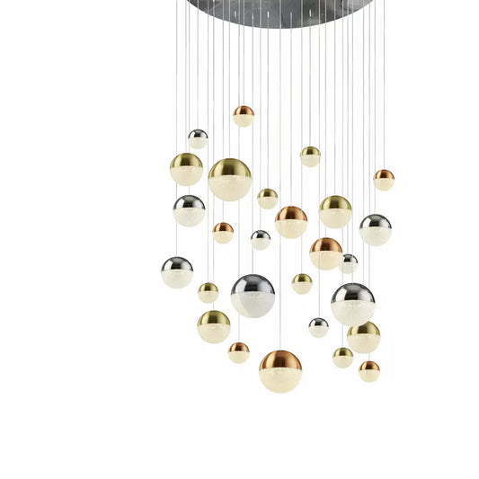 searchlight ceiling lights Planets 27Lt Multi-Drop - Copper, Chrome & Satin Brass - Ceiling Lights searchlight ceiling lights Planets 27Lt Multi-Drop - Copper, Chrome & Satin Brass Ceiling Lights