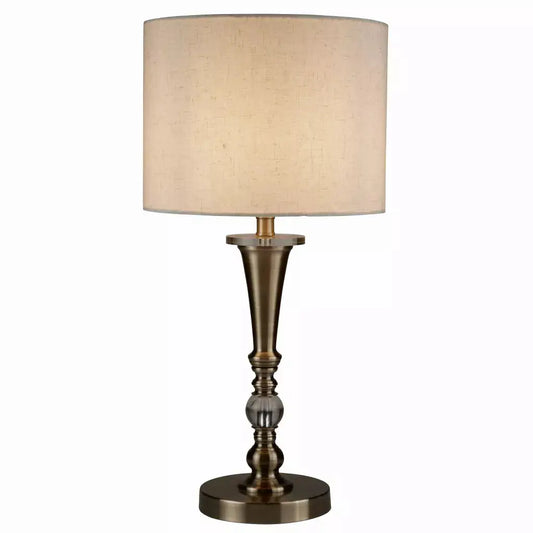 searchlight table lamps Oscar Table Lamp - Antique Brass Metal & Oatmeal Linen Shade - searchlight table lamps Oscar Table Lamp - Antique Brass Metal & Oatmeal Linen Shade