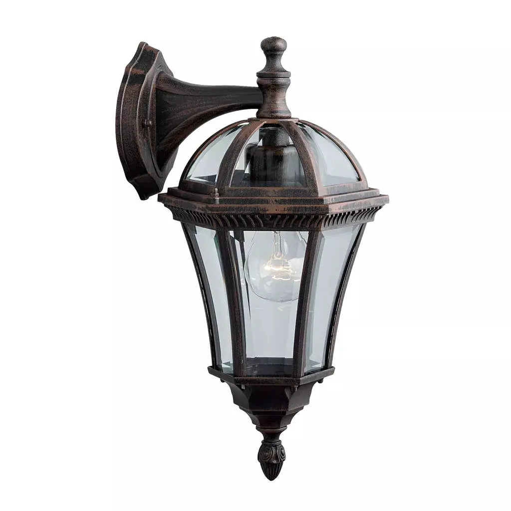 outdoor walllights Capri Outdoor Downlight-Aluminium, Rustic Brown & Glass,IP44 - outdoor walllights Capri Outdoor Downlight-Aluminium, Rustic Brown & Glass,IP44