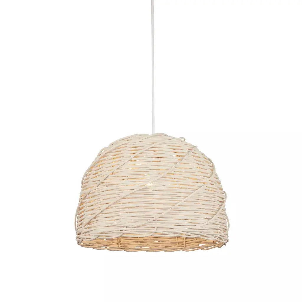 Searchlight Pendant Lights Austen Wicker Easy Fit Pendant Light - Searchlight Pendant Lights Austen Wicker Easy Fit Pendant Light
