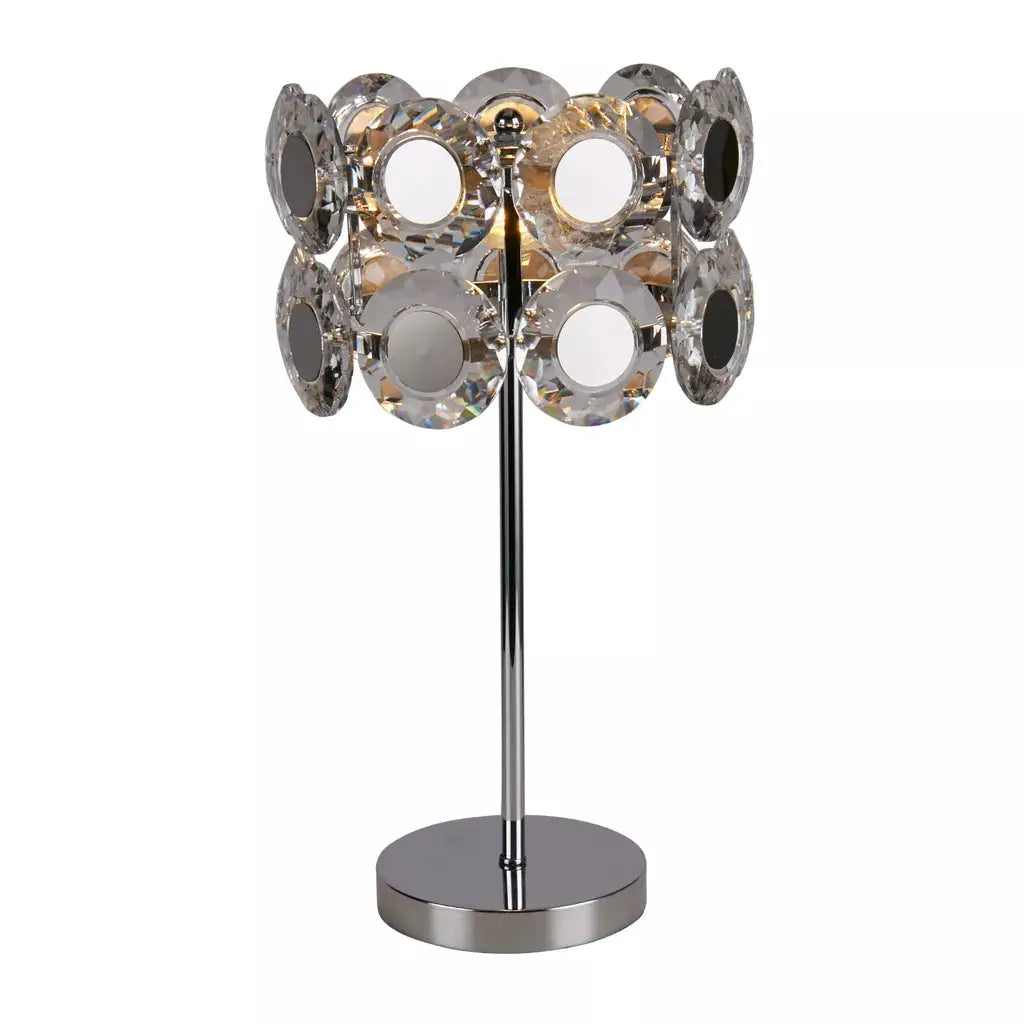 searchlight table lamps 2Lt Table Lamp Chrome Metal & Clear Crystal - searchlight table lamps 2Lt Table Lamp Chrome Metal & Clear Crystal