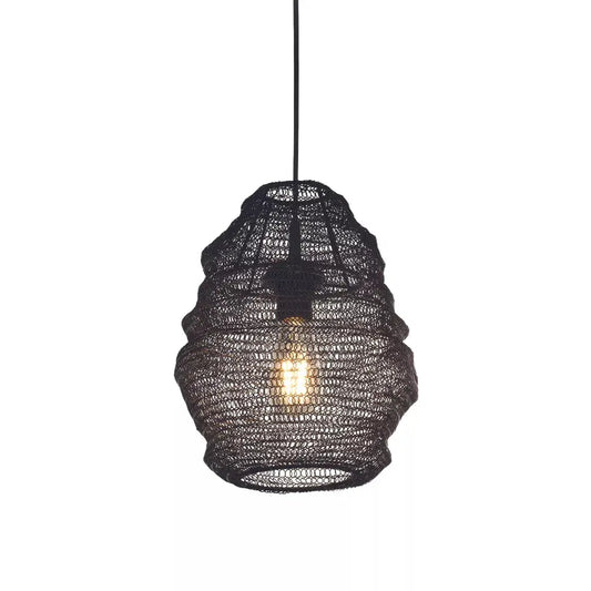 Searchlight Pendant Lights Lux & Belle Small Collapsible Mesh Shade - Matt Black - Searchlight Pendant Lights Lux & Belle Small Collapsible Mesh Shade - Matt Black