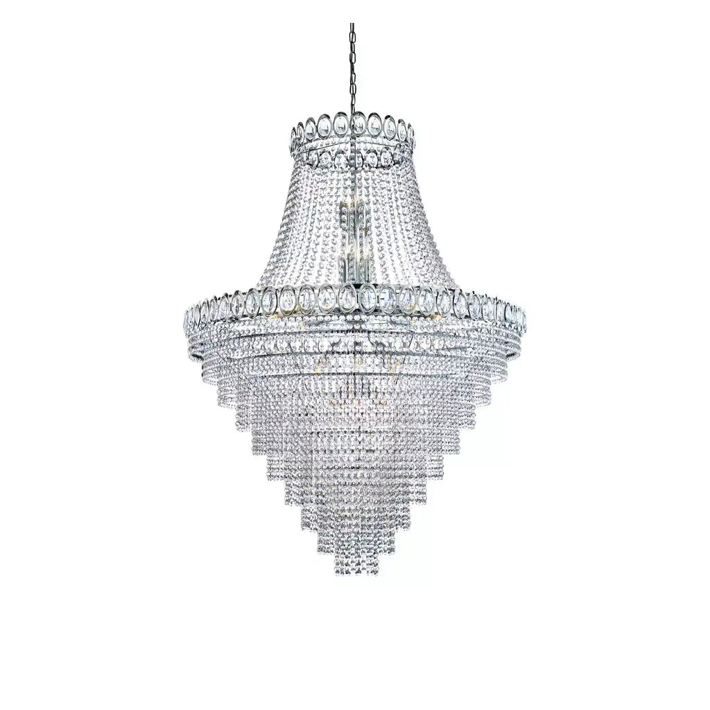 searchlight chandlier Louis Phillipe 28Lt Chandelier - Chrome Metal & Crystal - searchlight chandlier Louis Phillipe 28Lt Chandelier - Chrome Metal & Crystal