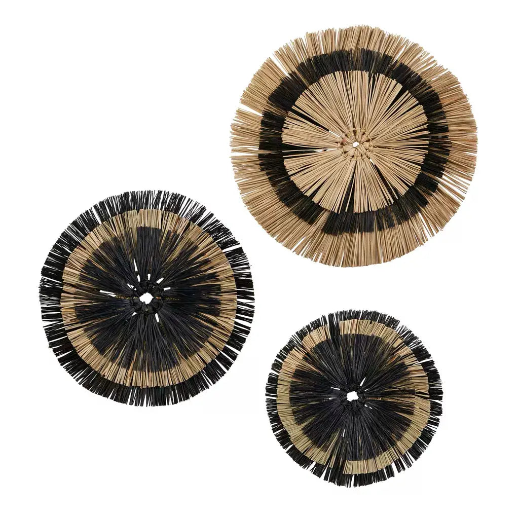 searchlight wall lights Malaya - Set Of 3 Seagrass Dish For Wall Decor - searchlight wall lights Malaya - Set Of 3 Seagrass Dish For Wall Decor