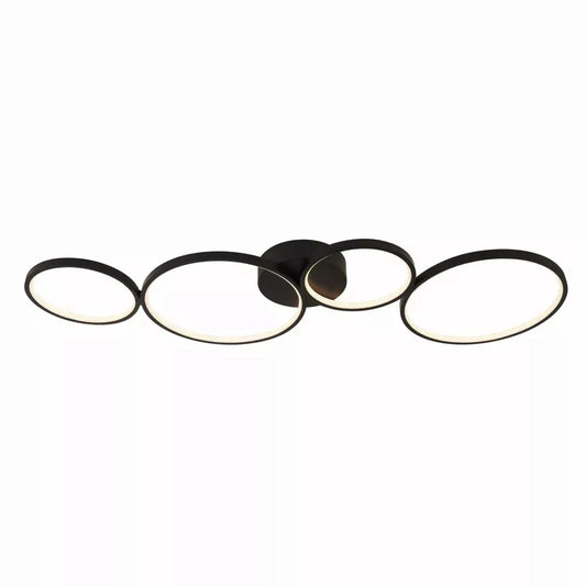 searchlight ceiling lights Cirque 4Lt Ring Flush - Black Metal - Ceiling Lights searchlight ceiling lights Cirque 4Lt Ring Flush - Black Metal Ceiling Lights
