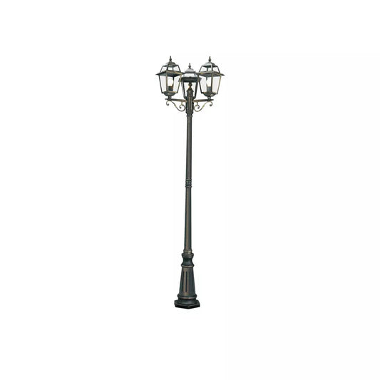 Searchlight Outdoor Bollards New Orleans Outdoor Post - Black Gold Metal & Glass - Searchlight Outdoor Bollards New Orleans Outdoor Post - Black Gold Metal & Glass
