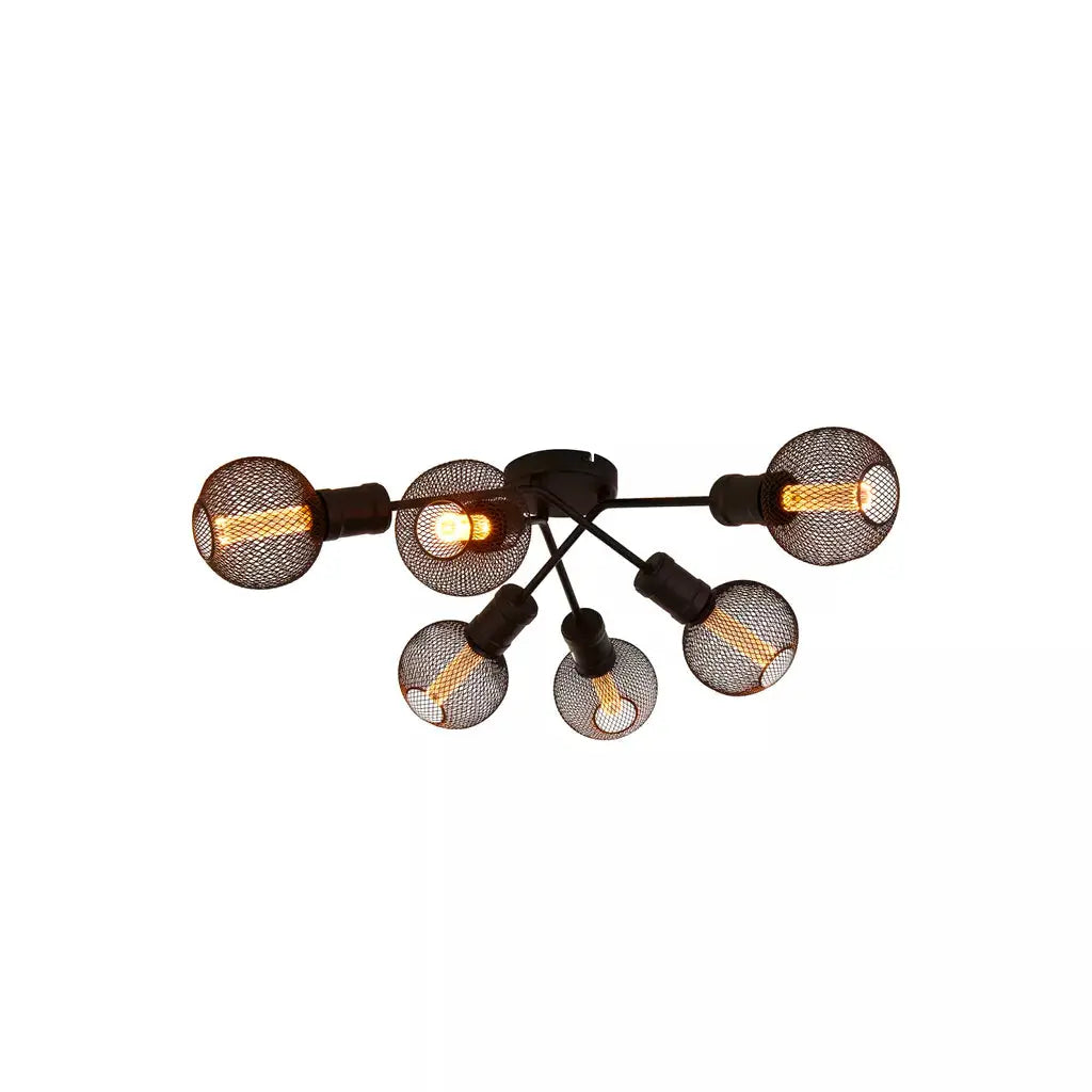 searchlight spots Dance 6Lt Flush - Sand Black Metal - searchlight spots Dance 6Lt Flush - Sand Black Metal
