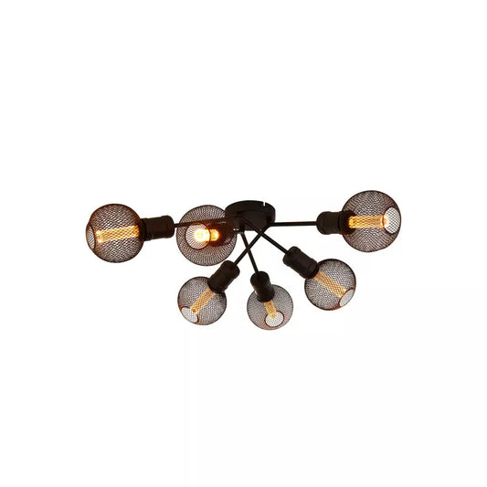 searchlight spots Dance 6Lt Flush - Sand Black Metal - searchlight spots Dance 6Lt Flush - Sand Black Metal