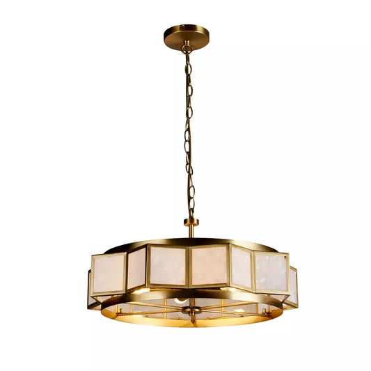 Searchlight Pendant Lights Lux & Belle 5LT Pendant-Gold Metal & Acrylic - Searchlight Pendant Lights Lux & Belle 5LT Pendant-Gold Metal & Acrylic