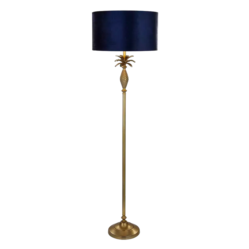 Searchlight Table Lamps Lux & Belle Pineapple Floor Lamp Base - Antique Brass Metal - Floor Lamps Searchlight Table Lamps Lux & Belle Pineapple Floor Lamp Base - Antique Brass Metal Floor Lamps