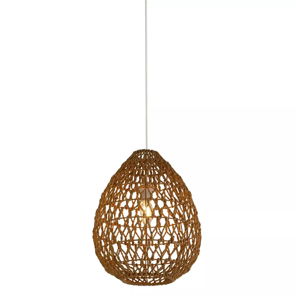 Searchlight Pendant Lights Natural Paper String Woven Shade With Suspension - Searchlight Pendant Lights Natural Paper String Woven Shade With Suspension