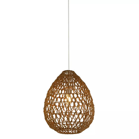 Searchlight Pendant Lights Natural Paper String Woven Shade With Suspension - Searchlight Pendant Lights Natural Paper String Woven Shade With Suspension