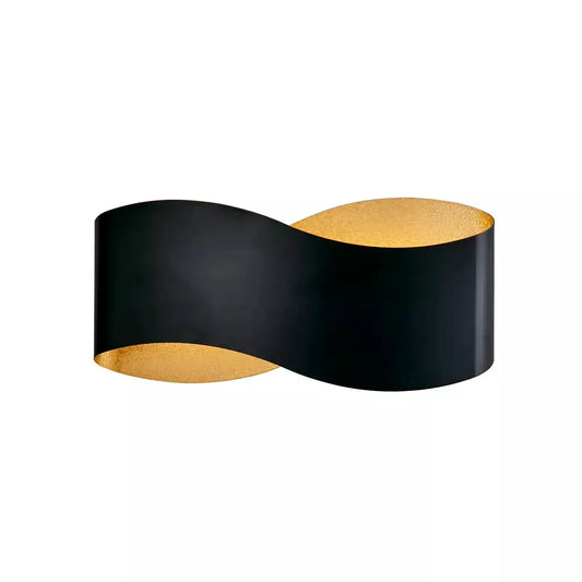 searchlight wall lights Lux & Belle LED Wall Light- Matt Black Metal & Crackle Gold - searchlight wall lights Lux & Belle LED Wall Light- Matt Black Metal & Crackle Gold