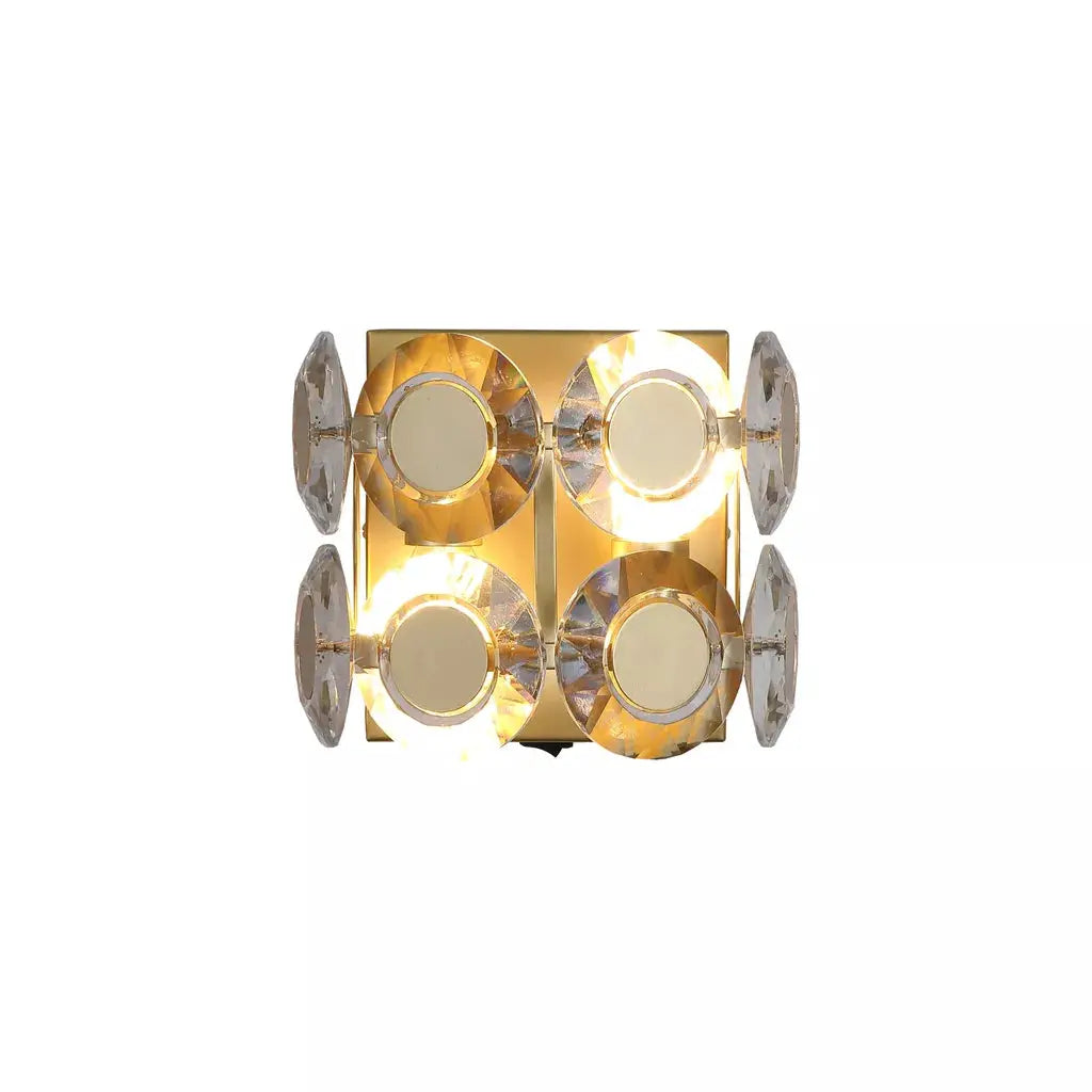searchlight wall lights 2Lt Wall Light Gold Metal & Clear Crystal - searchlight wall lights 2Lt Wall Light Gold Metal & Clear Crystal
