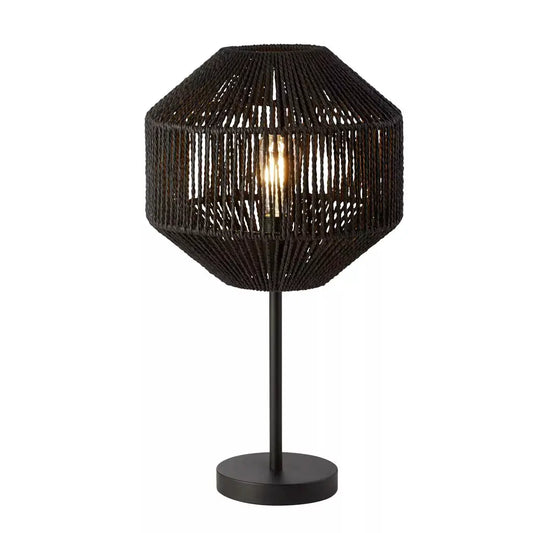 searchlight table lamps Wicker Table Lamp - Matt Black Metal & Black Rope Shade - searchlight table lamps Wicker Table Lamp - Matt Black Metal & Black Rope Shade