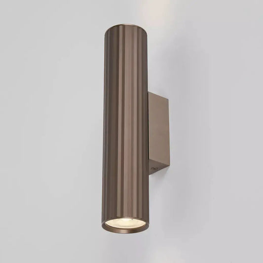 searchlight wall lights Anna GU10 Fluted Up & Down Wall Light, Anodised Bronze - searchlight wall lights Anna GU10 Fluted Up & Down Wall Light, Anodised Bronze