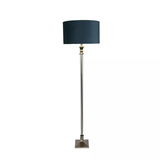 Searchlight Table Lamps Lux & Belle Floor Lamp -Clear Glass & Chrome with Teal Shade - Floor Lamps Searchlight Table Lamps Lux & Belle Floor Lamp -Clear Glass & Chrome with Teal Shade Floor Lamps