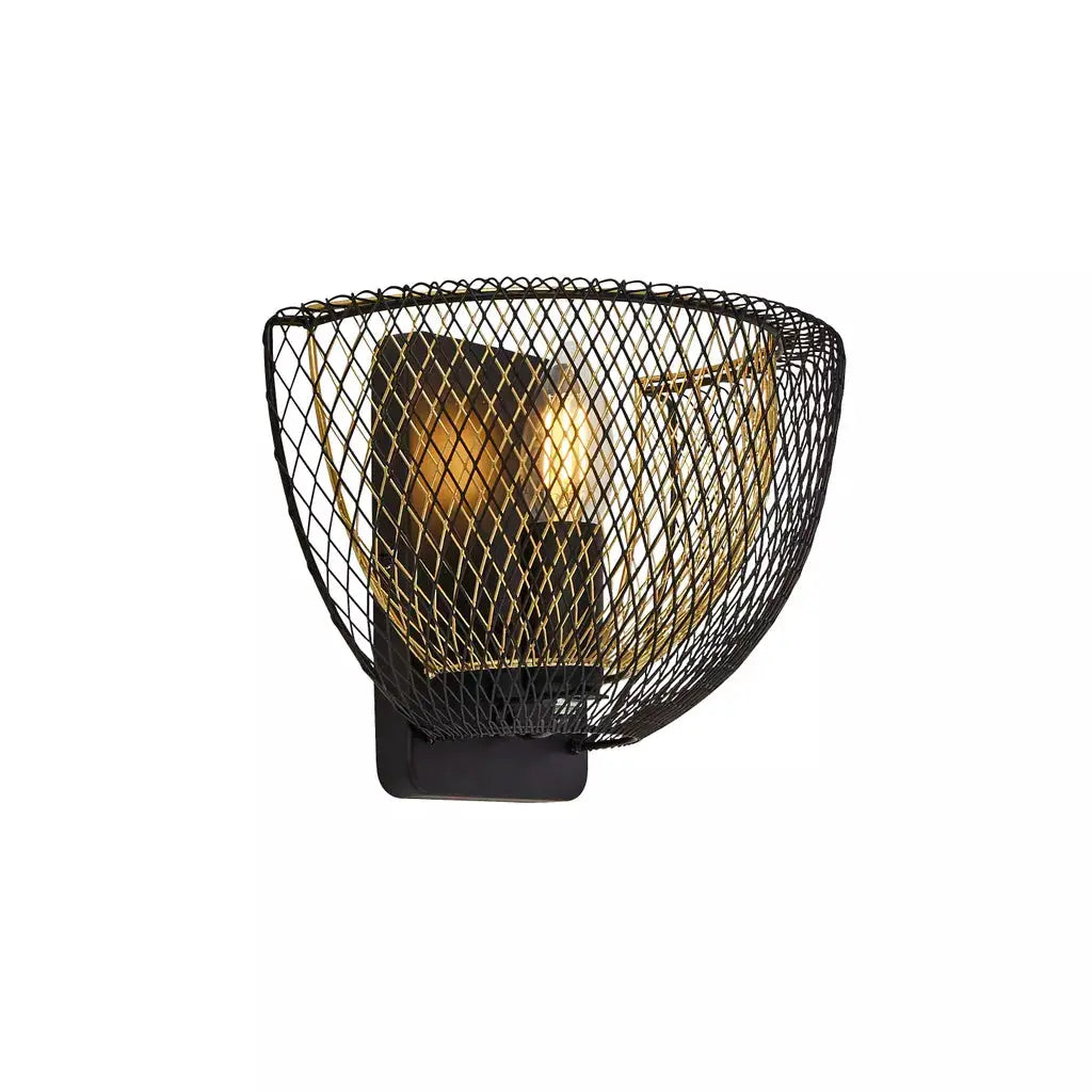 searchlight wall lights Honeycomb Wall Light - Black Metal & Gold Mesh - searchlight wall lights Honeycomb Wall Light - Black Metal & Gold Mesh