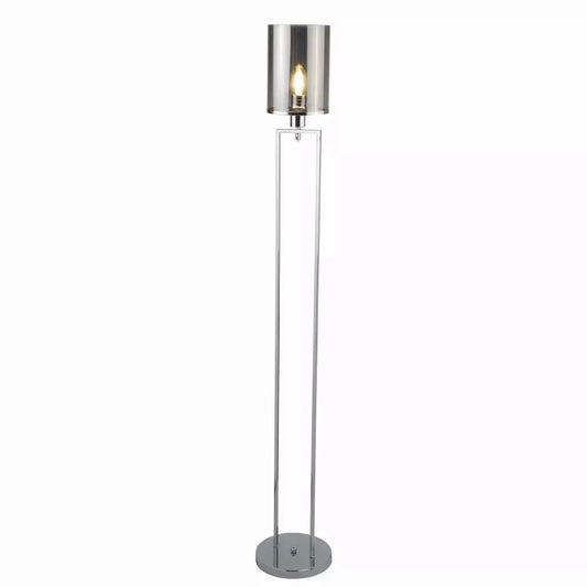 Searchlight Table Lamps Catalina Floor Lamp - Chrome Metal & Smoked Glass - Floor Lamps Searchlight Table Lamps Catalina Floor Lamp - Chrome Metal & Smoked Glass Floor Lamps
