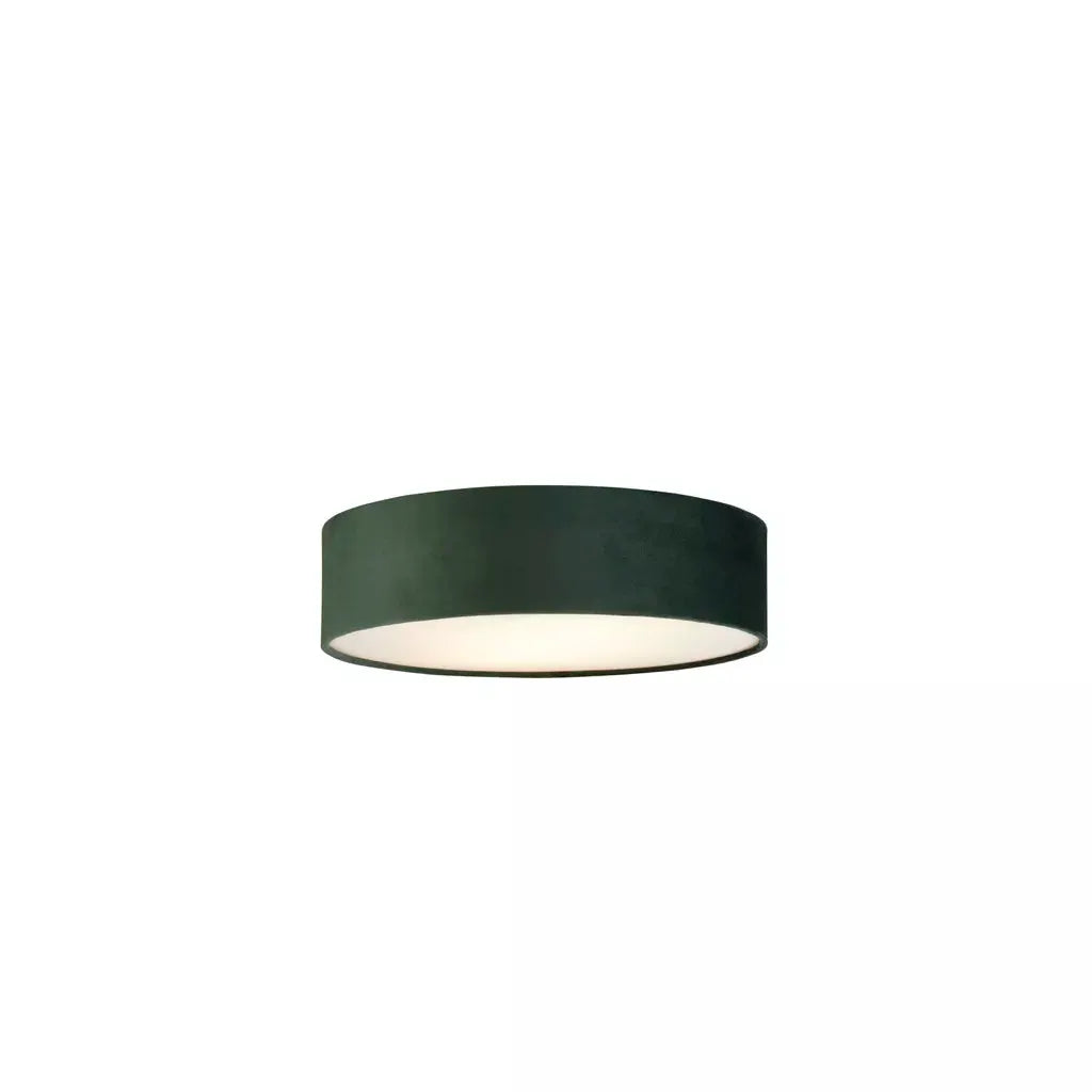 searchlight ceiling lights Drum 2Lt Flush - Green Velvet - Ceiling Lights searchlight ceiling lights Drum 2Lt Flush - Green Velvet Ceiling Lights