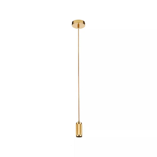 Searchlight Pendant Lights Suspension Cable - Knurled Gold Metal & Gold Braided Cable - Searchlight Pendant Lights Suspension Cable - Knurled Gold Metal & Gold Braided Cable