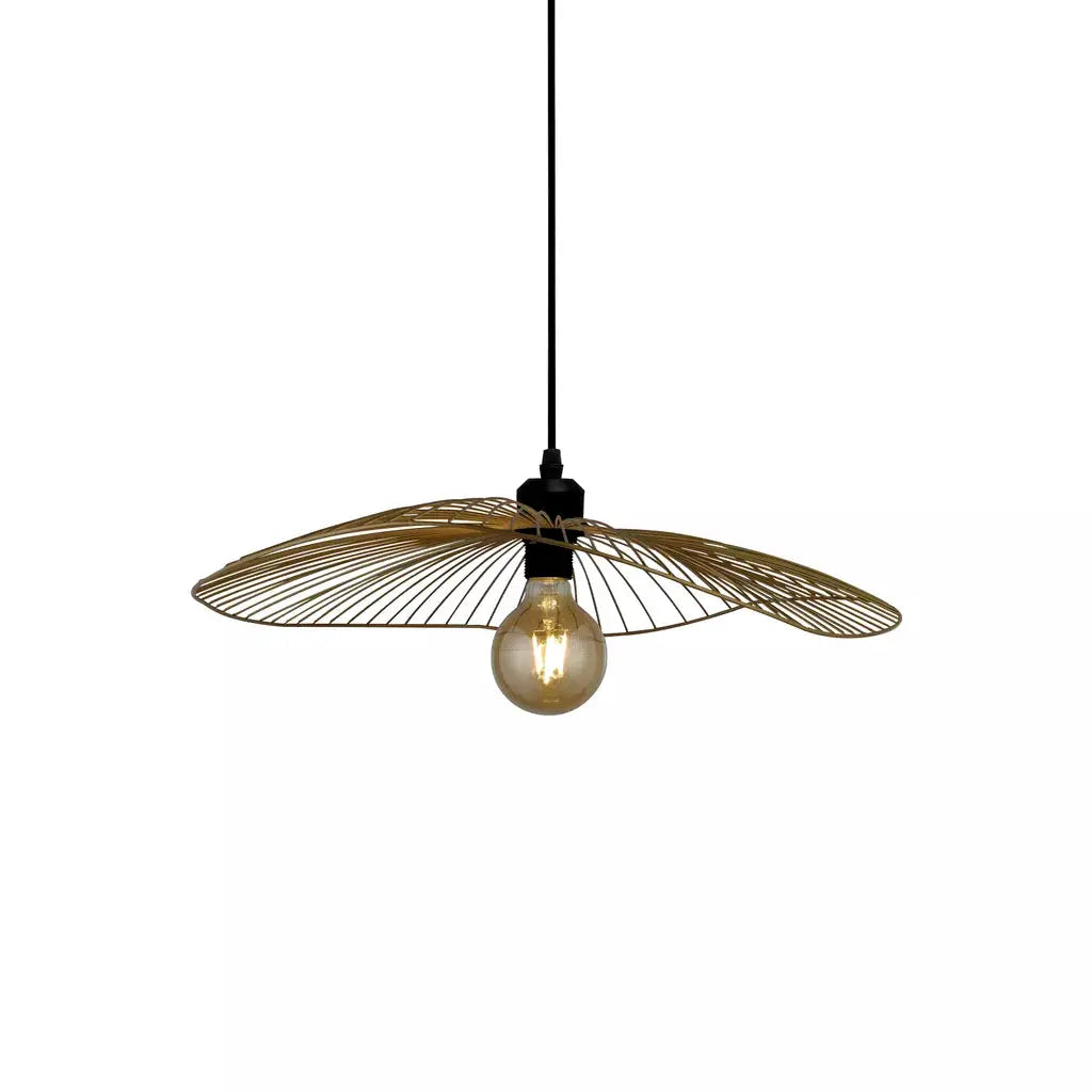 Searchlight Pendant Lights Wave Pendant Convertible to Flush - Black & Gold Metal - Searchlight Pendant Lights Wave Pendant Convertible to Flush - Black & Gold Metal