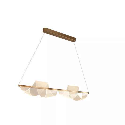Searchlight Pendant Lights Lux & Belle LED Bar Pendant-Painted Gold Metal & Clear Acryl - Searchlight Pendant Lights Lux & Belle LED Bar Pendant-Painted Gold Metal & Clear Acryl