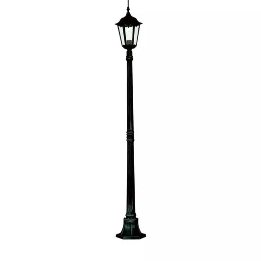 Searchlight Outdoor Bollards Alex 183cm Outdoor Post - Silk Black Metal & Glass, IP44 - Searchlight Outdoor Bollards Alex 183cm Outdoor Post - Silk Black Metal & Glass, IP44