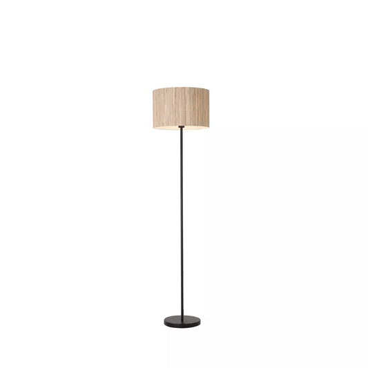 Searchlight Table Lamps Meadow 1Lt Floor Lamp, Natural Grass Shade and Black Metal - Floor Lamps Searchlight Table Lamps Meadow 1Lt Floor Lamp, Natural Grass Shade and Black Metal Floor Lamps
