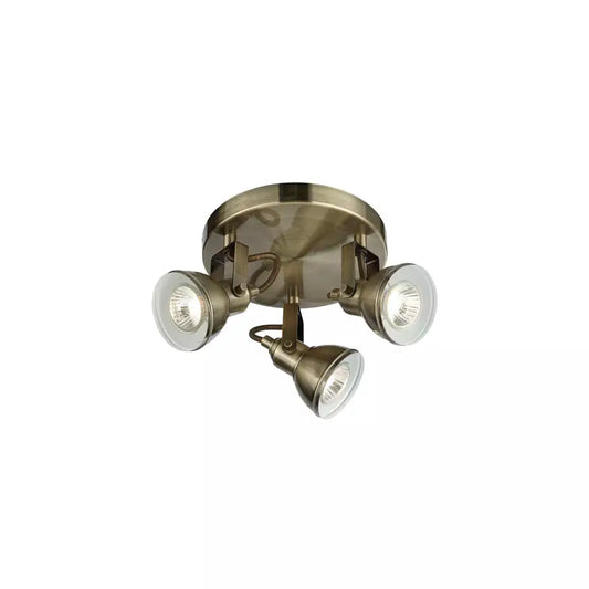 searchlight spots Focus 3Lt Round Spotlight - Antique Brass Metal - searchlight spots Focus 3Lt Round Spotlight - Antique Brass Metal