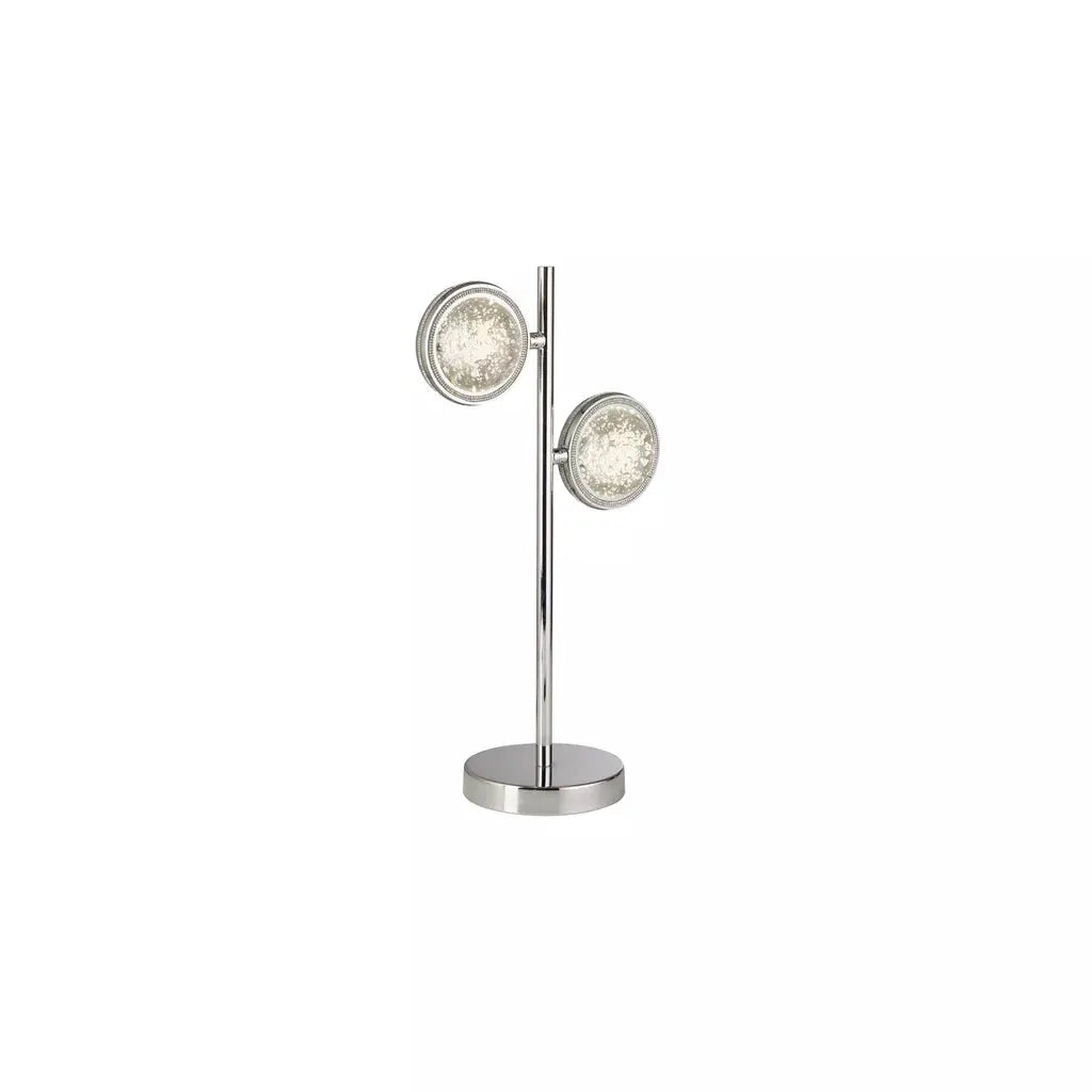 searchlight table lamps Quartz 2Lt Table Lamp - Chrome & Bubble Glass - searchlight table lamps Quartz 2Lt Table Lamp - Chrome & Bubble Glass