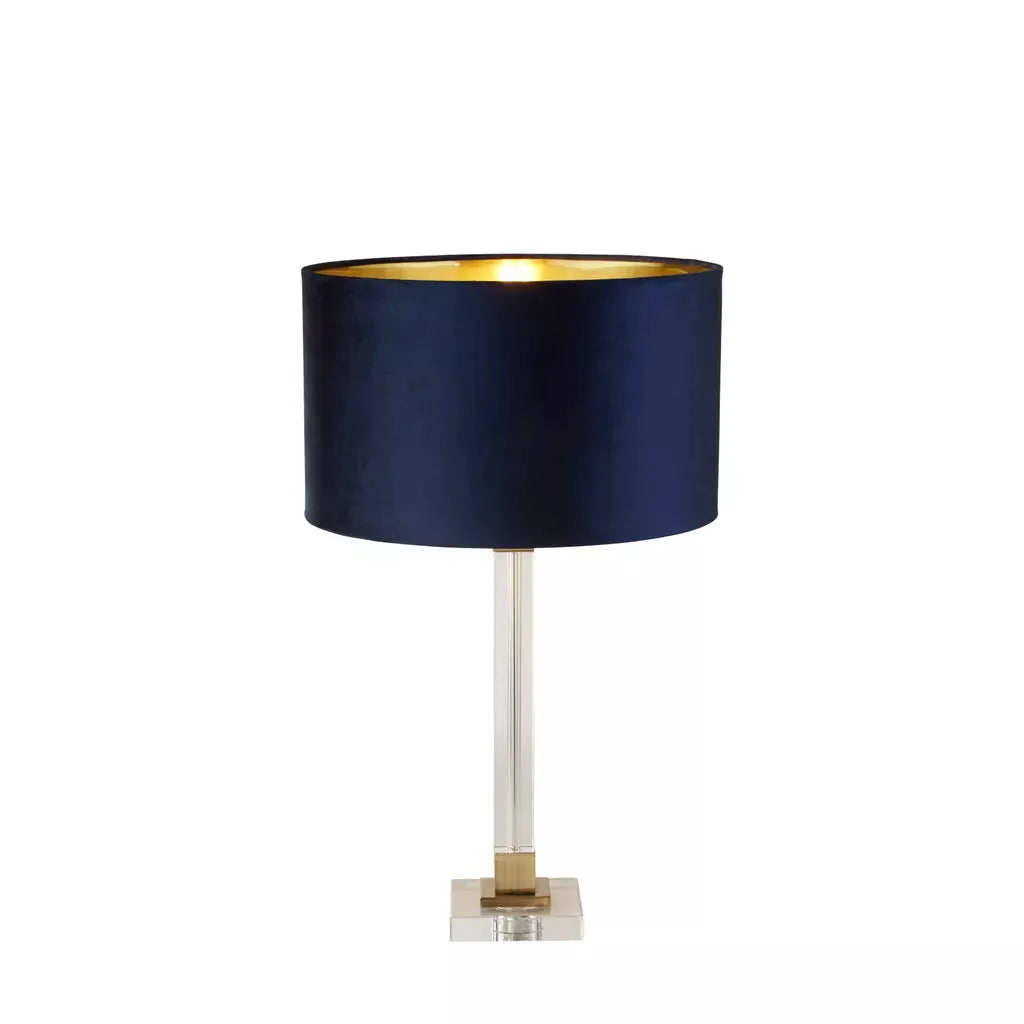 searchlight table lamps Scarborough Table Lamp - Crystal, Brass Metal & Navy Velvet - searchlight table lamps Scarborough Table Lamp - Crystal, Brass Metal & Navy Velvet