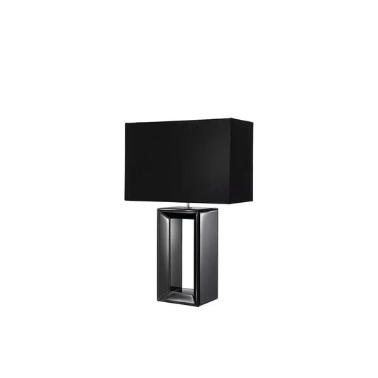 searchlight table lamps Mirror Table Lamp - Smoked Mirrored Glass & Black Faux Silk - searchlight table lamps Mirror Table Lamp - Smoked Mirrored Glass & Black Faux Silk