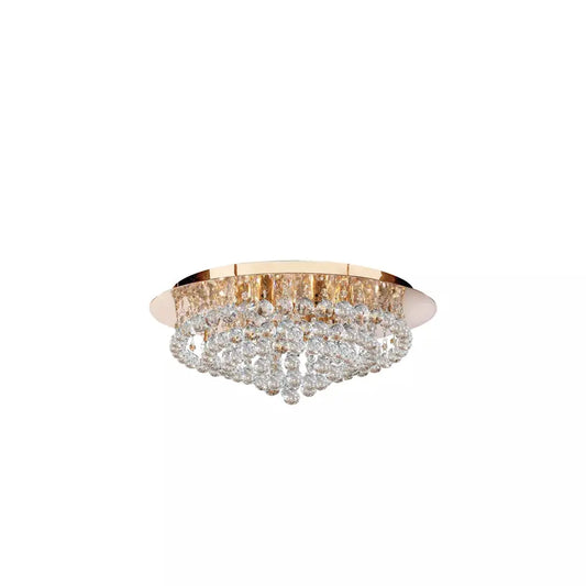searchlight ceiling lights Hanna 8Lt Flush - Gold Metal & Clear Crystal - Ceiling Lights searchlight ceiling lights Hanna 8Lt Flush - Gold Metal & Clear Crystal Ceiling Lights