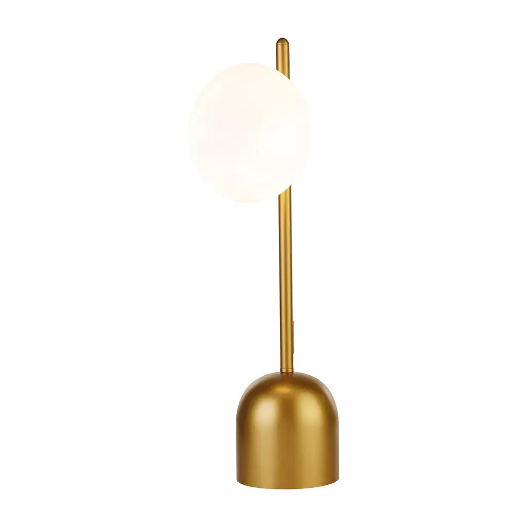 searchlight table lamps Lux & Belle Table Lamp - Gold Metal & Opal Glass - searchlight table lamps Lux & Belle Table Lamp - Gold Metal & Opal Glass