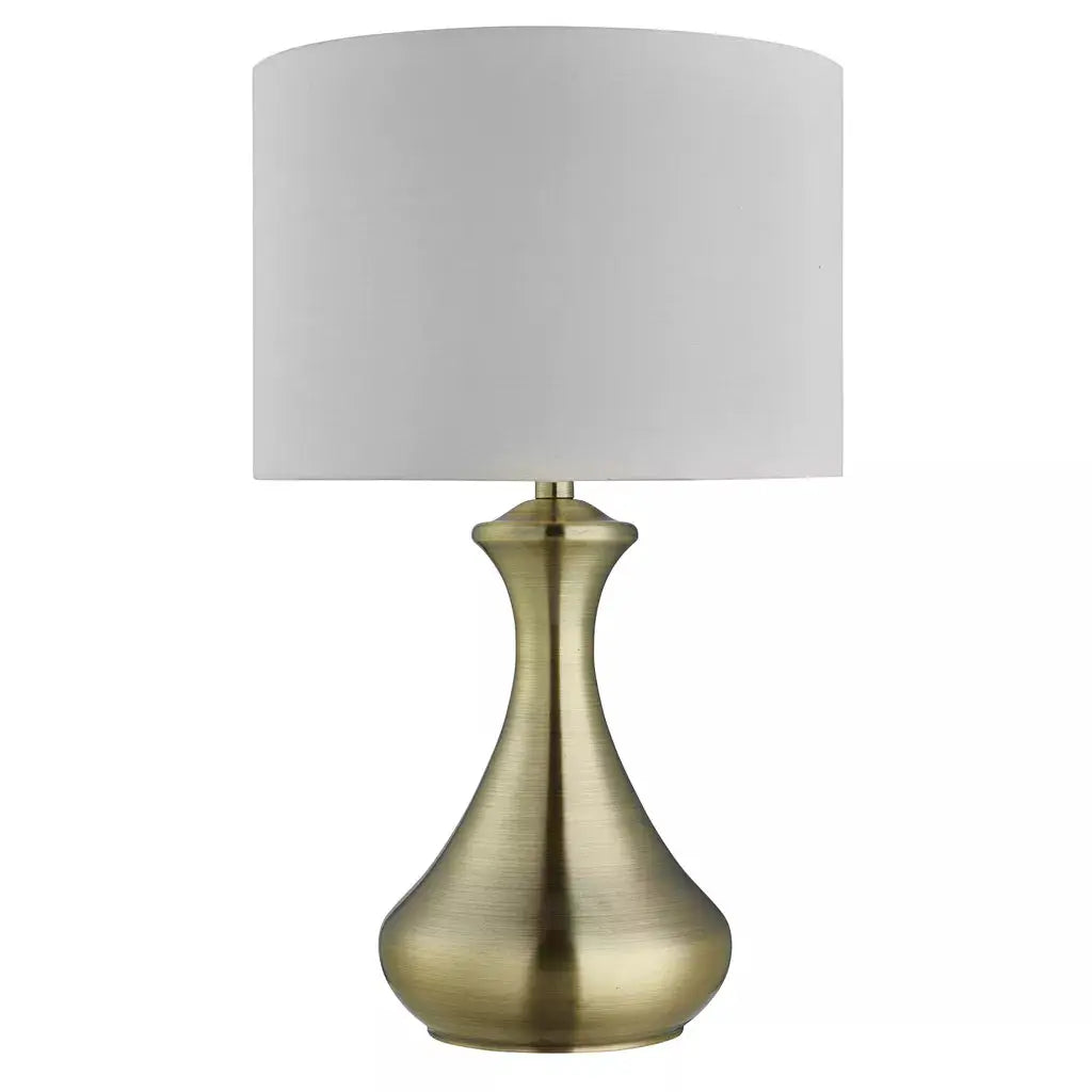 searchlight table lamps Touch Table Lamp - Antique Brass Metal & Ivory Fabric Shade - searchlight table lamps Touch Table Lamp - Antique Brass Metal & Ivory Fabric Shade