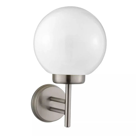 outdoor walllights Orb Lantern Outdoor Wall Light- Stainless Steel, White Shade - outdoor walllights Orb Lantern Outdoor Wall Light- Stainless Steel, White Shade