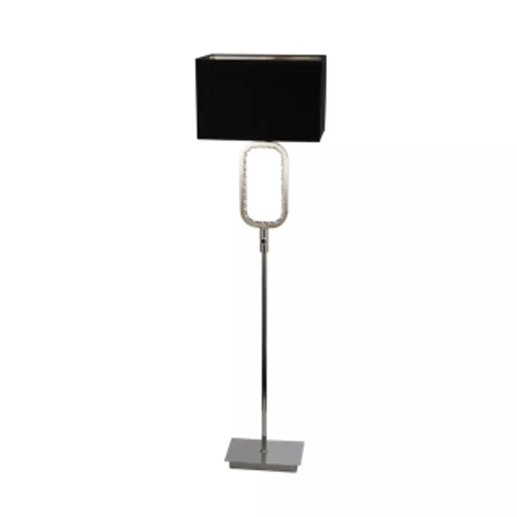 Searchlight Table Lamps Aura Floor Lamp LED Base -Chrome with Crystal Glass - Floor Lamps Searchlight Table Lamps Aura Floor Lamp LED Base -Chrome with Crystal Glass Floor Lamps