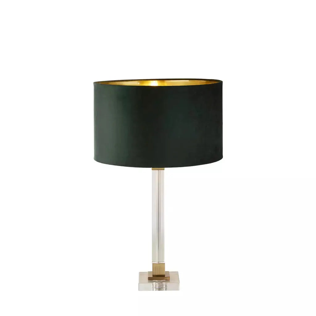 searchlight table lamps Scarborough Table Lamp - Crystal, Brass Metal & Green Velvet - searchlight table lamps Scarborough Table Lamp - Crystal, Brass Metal & Green Velvet